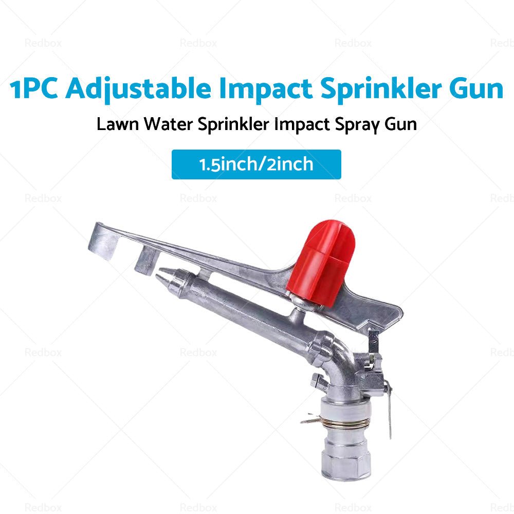 360 Angle Rotation Lawn Water Sprinkler Impact Spray Gun Alloy Adjustable Irrigation - Frazy's Auto Parts