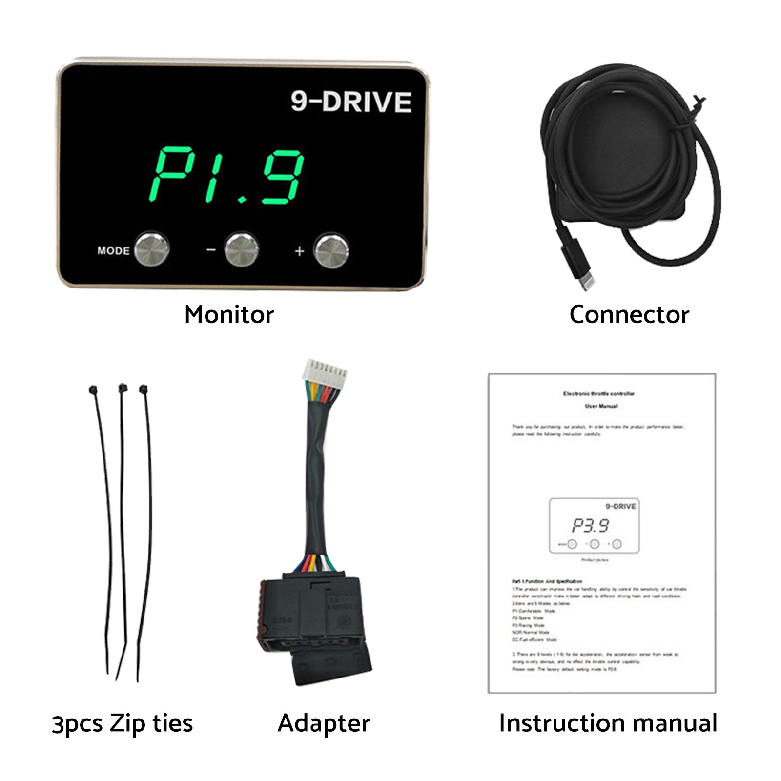 9-Mode Throttle Controller Kit Suitable For Toyota Prado 120 Series 2002-2009-3
