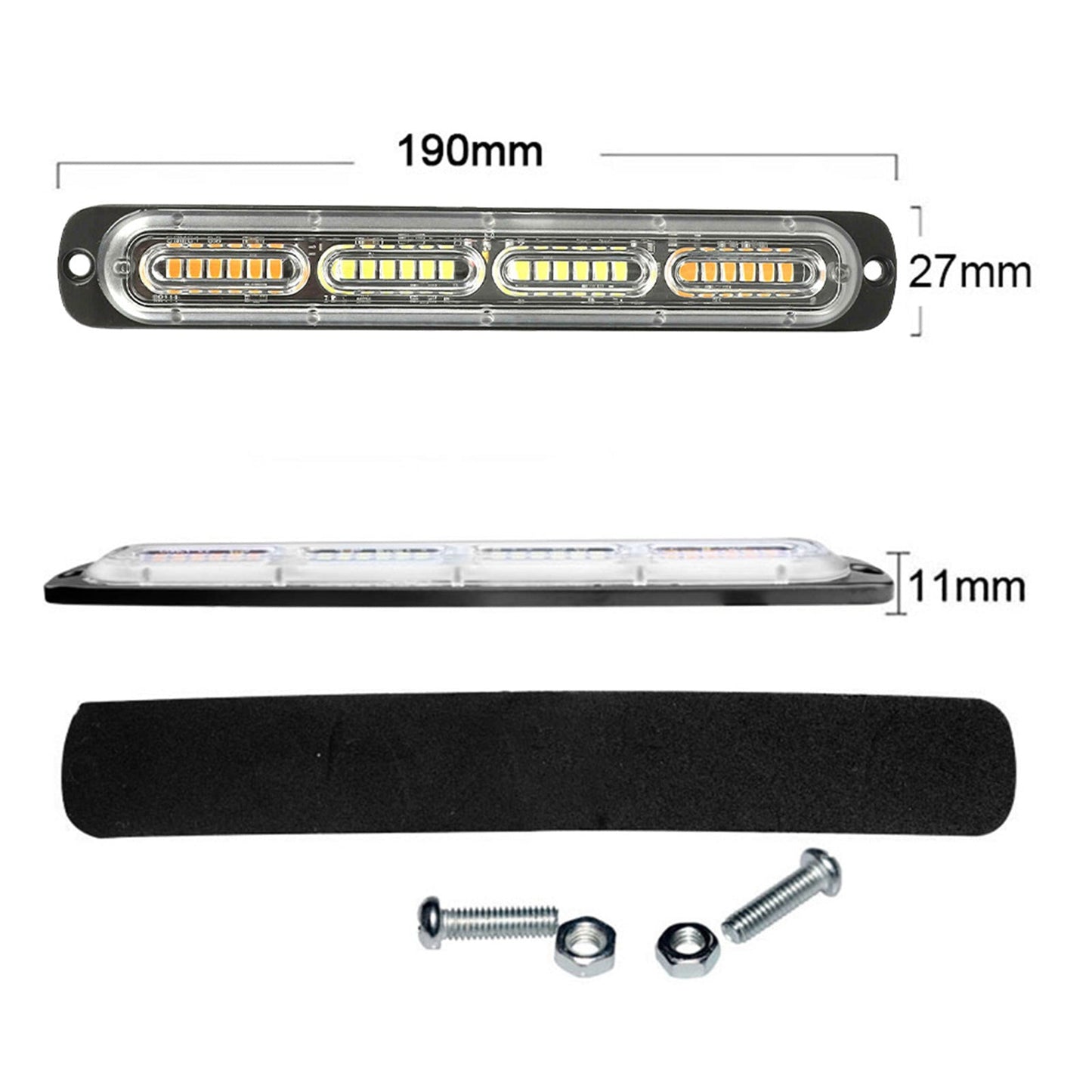 2x 48LED Amber Recovery Strobe Flashing Grille Lightbar Lamp Suitable For Truck-1