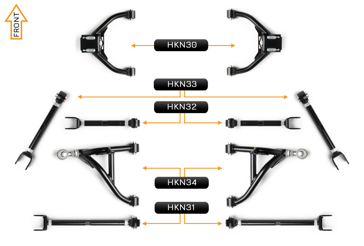 V2 PRO Arm Kit - Nissan 370Z (Front & Rear)