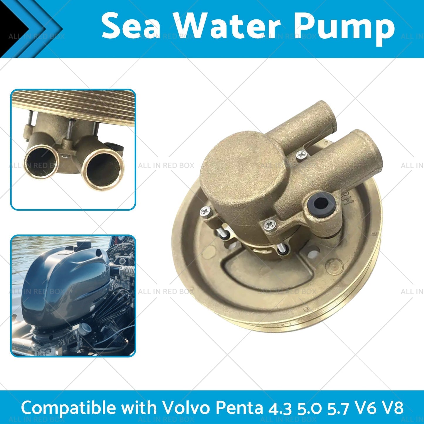 3812519 Raw Sea Impeller Water Pump For Volvo Penta 4. 3 5. 0 5. 7 V6 V8 21212799 - Frazy's Auto Parts