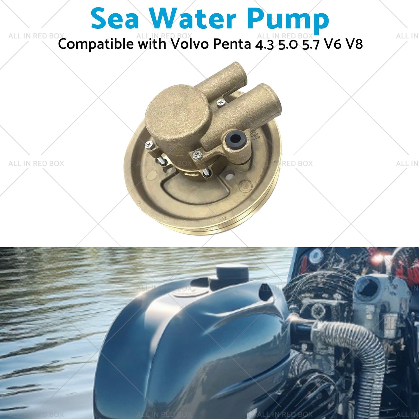 3812519 Raw Sea Impeller Water Pump For Volvo Penta 4. 3 5. 0 5. 7 V6 V8 21212799 - Frazy's Auto Parts