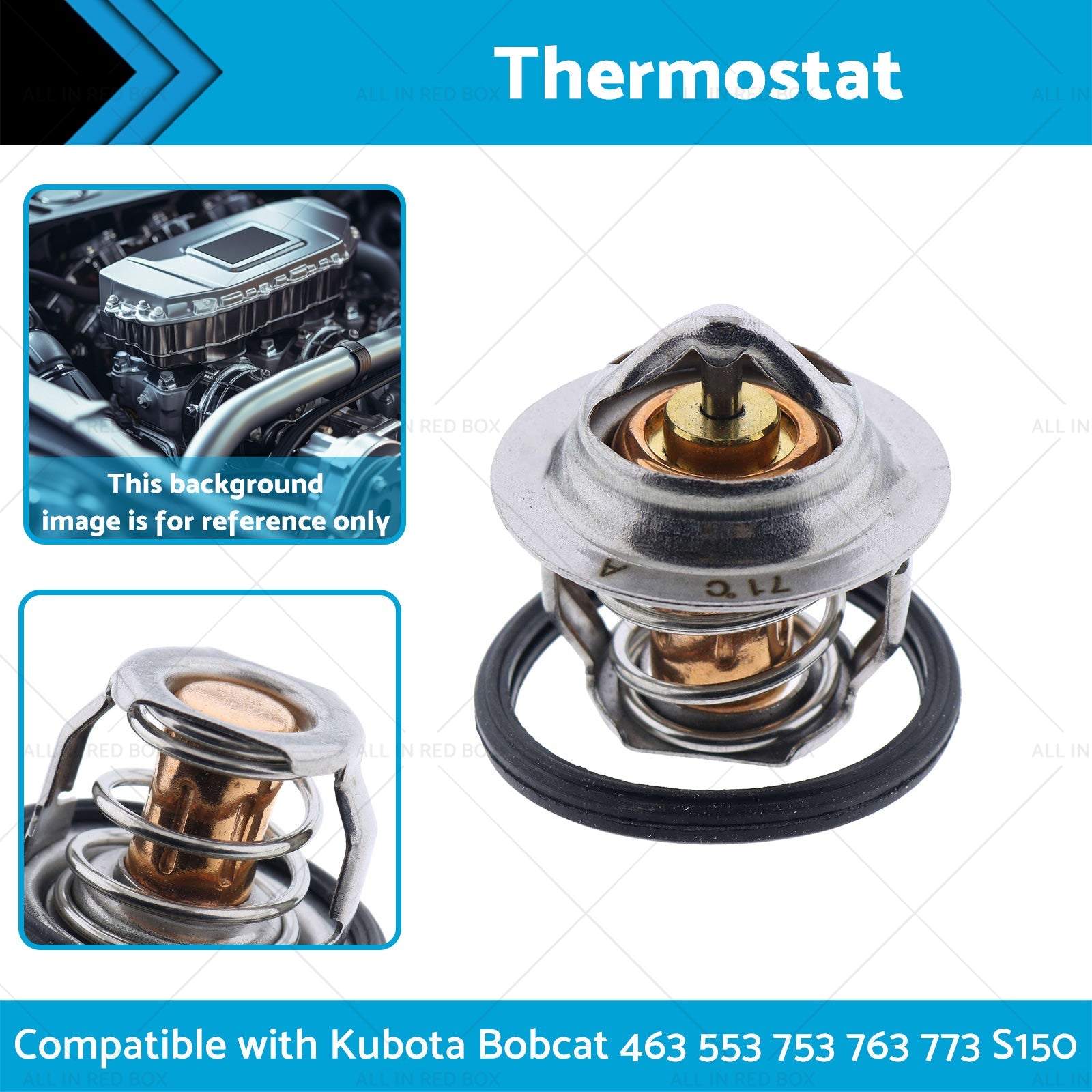 3918235 6653948 Thermostat Suitable for Kubota Bobcat 463 553 753 763 773 S150 - Frazy's Auto Parts