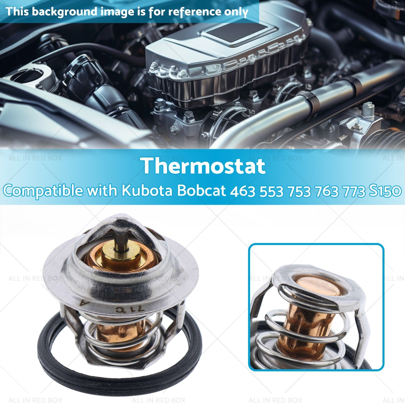 3918235 6653948 Thermostat Suitable for Kubota Bobcat 463 553 753 763 773 S150 - Frazy's Auto Parts