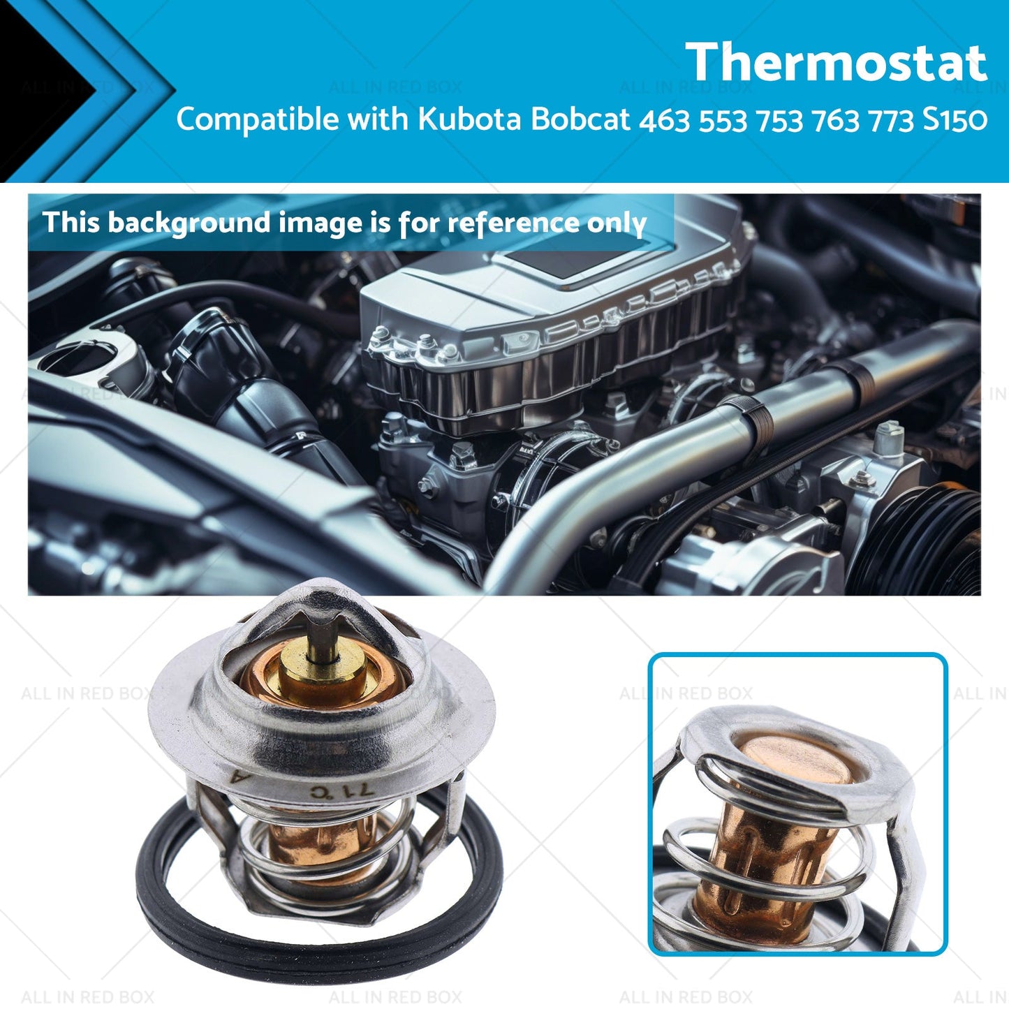 3918235 6653948 Thermostat Suitable for Kubota Bobcat 463 553 753 763 773 S150 - Frazy's Auto Parts