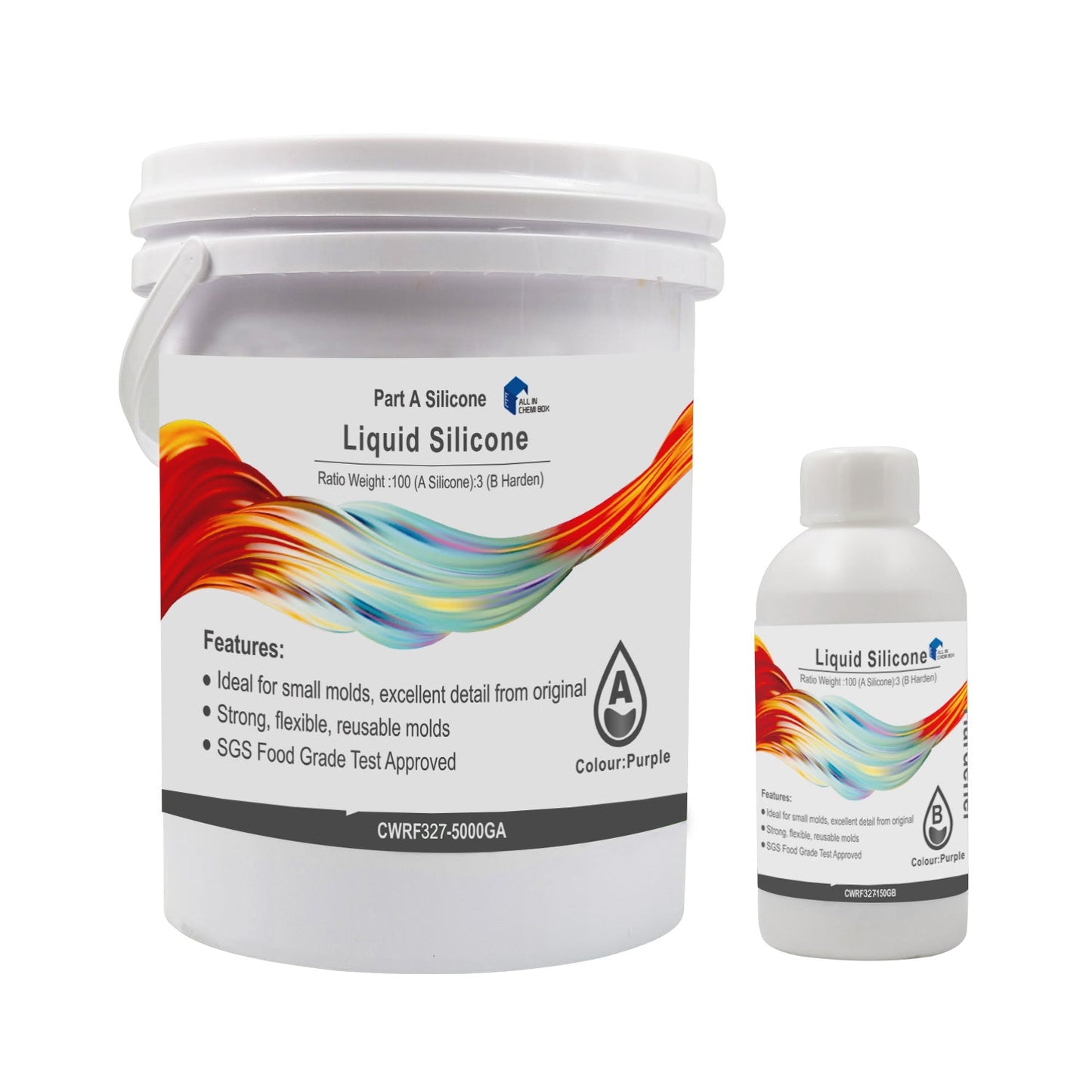 SH25 Liquid Silicone Rubber Mould Making Kit 100:3 Part Mix Suitable For Casting 5Kg 10Kg White-1