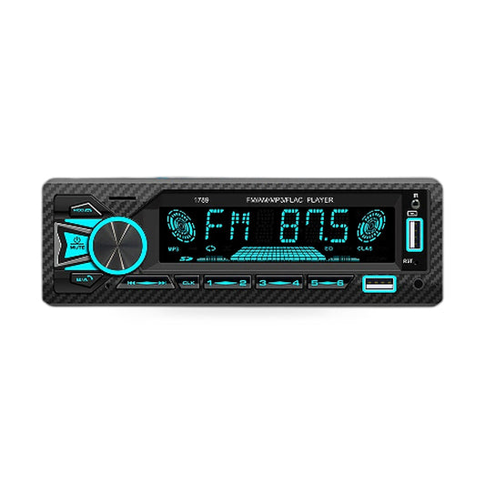 12V Single Din Short MP3 FM Radio Car Stereo Dual Bluetooth USB Player 1789-0