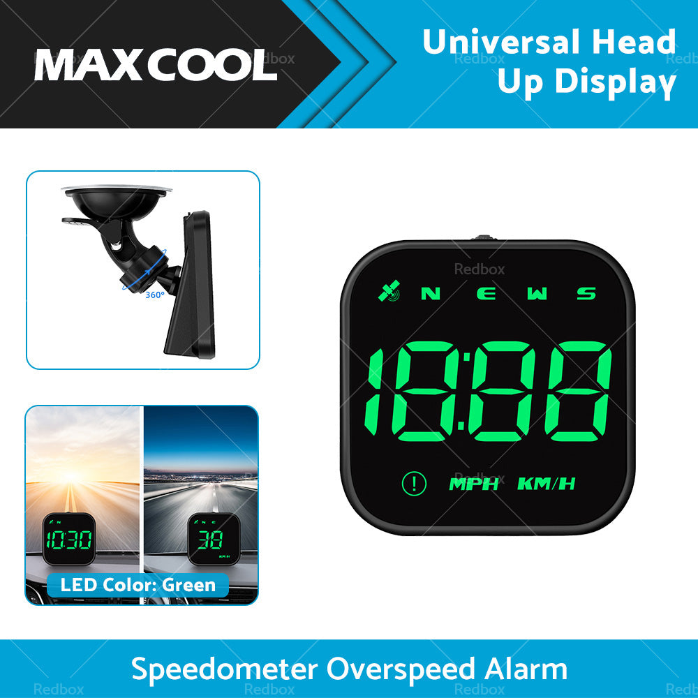Universal Car HUD Head Up Display LED Digital GPS Speedometer Overspeed Alarm-1