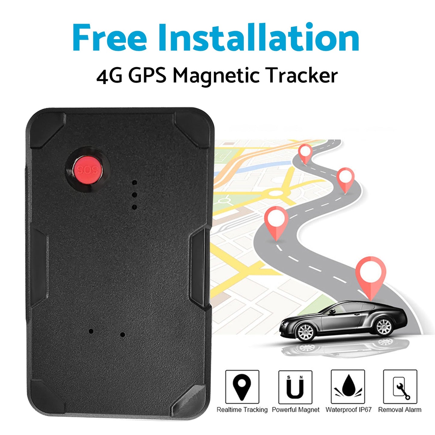 4G Real Time GPS Tracker With Magnetic Alarm Suitable For Vehicle Car Live Tracking Mini Tracker-3