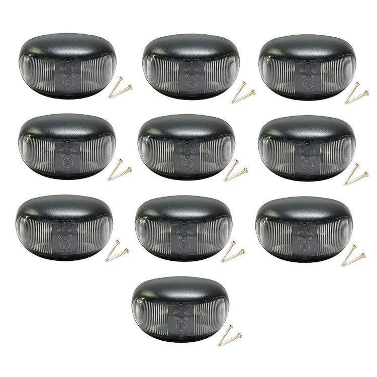 10x 2-LED Clearance Side Marker Lights Suitable for Universal Vehicles 12V 24V-0