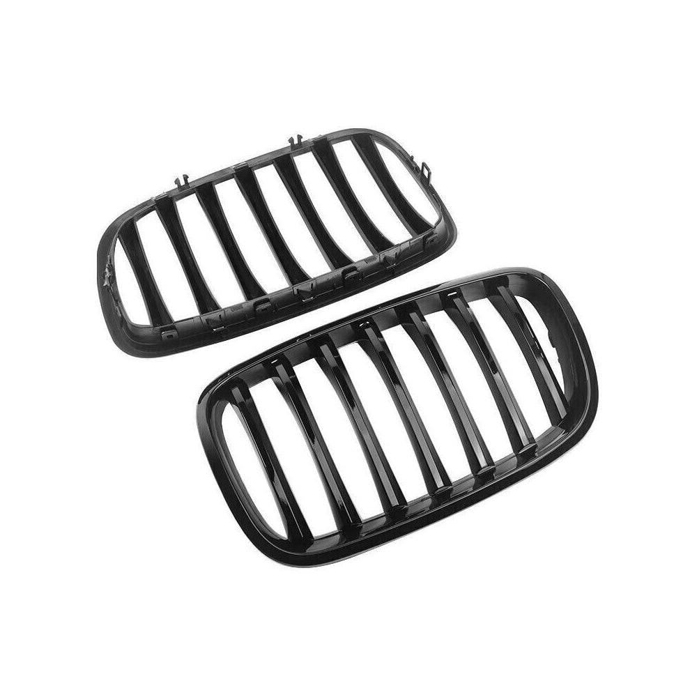 Front Bumper Kidney Grill Grille Gloss Suitable For BMW E70 X5 E71 X6 2007-2013-3