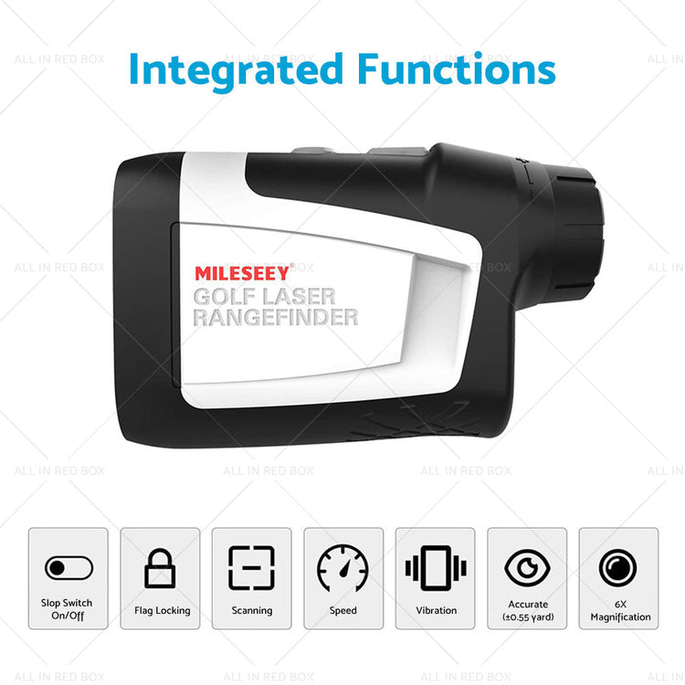 Mileseey 600M Golf Laser Range Finder with Slope On Off Flagpole Lock Vibration-1