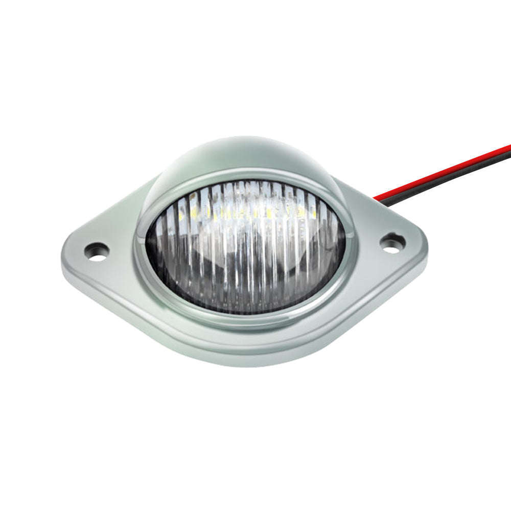 2x 12V LED Number Plate Lights Chrome Suitable For Car, Trailer, Truck, Caravan, Van & Boat-3