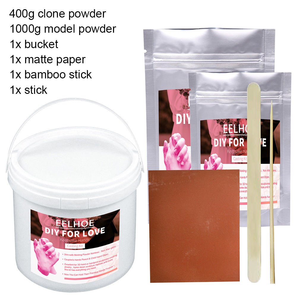 3D KEEPSAKE HANDS DIY CASTING KIT ART 1400G White Clone Model Powder for Adults - Frazy's Auto Parts