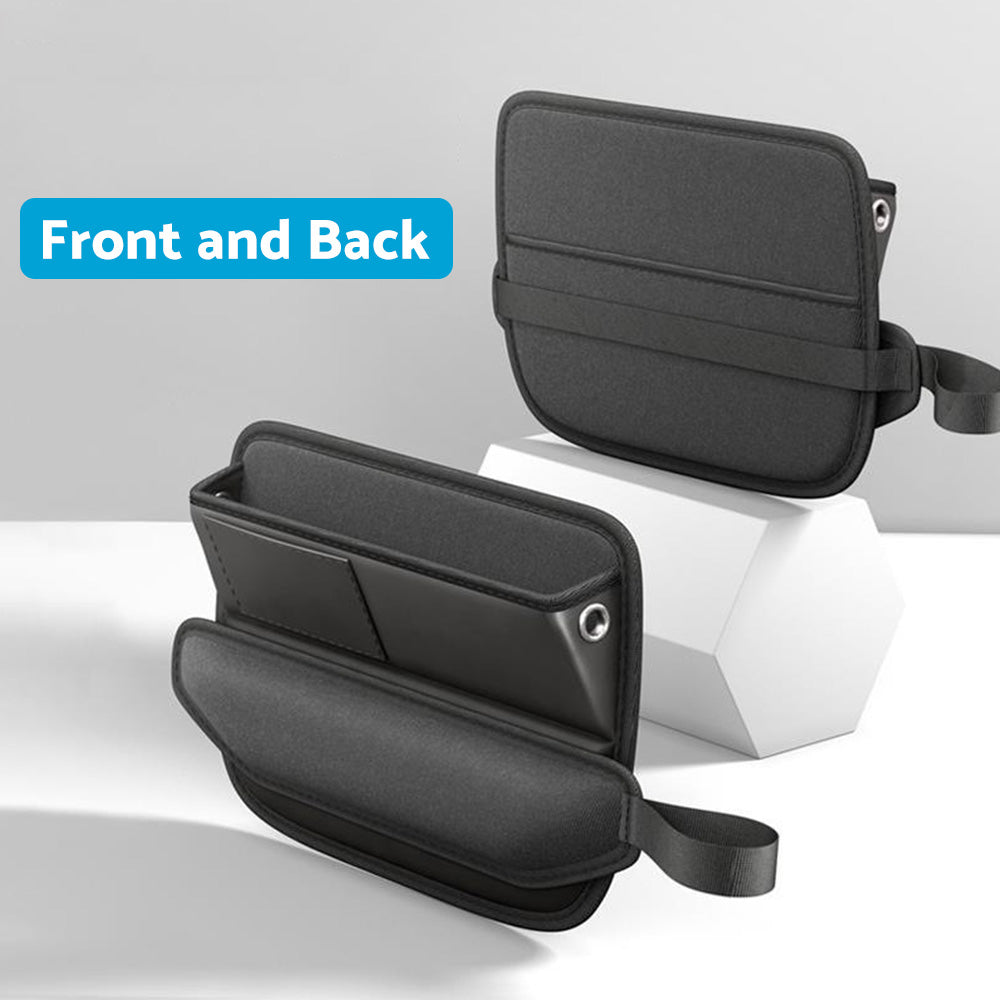 Car Seat Gap Storage Bag Organizer PU Leather With Exclusive Charging Cable Hole-1