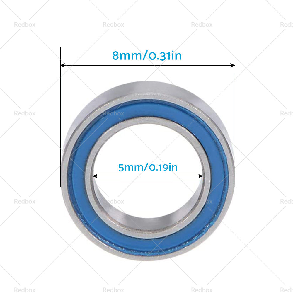 1/10x 5x8x2. 5mm Bearings PTFE Rubber Seals RC 2728 4606 5114 1213 B020 MR85-2RS-2