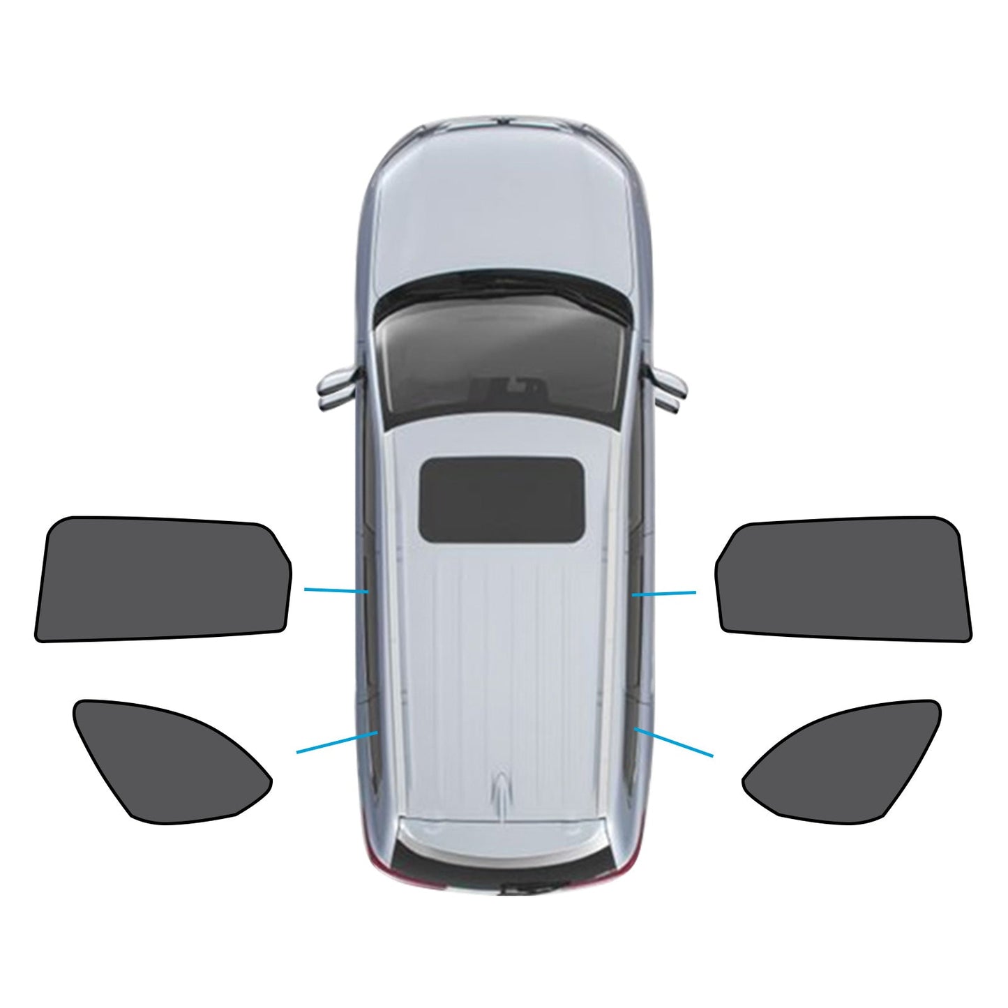 Triangular & Rear Car Window Sun Shades Suitable For Mazda CX-9 2016-2025 UV Protection-0