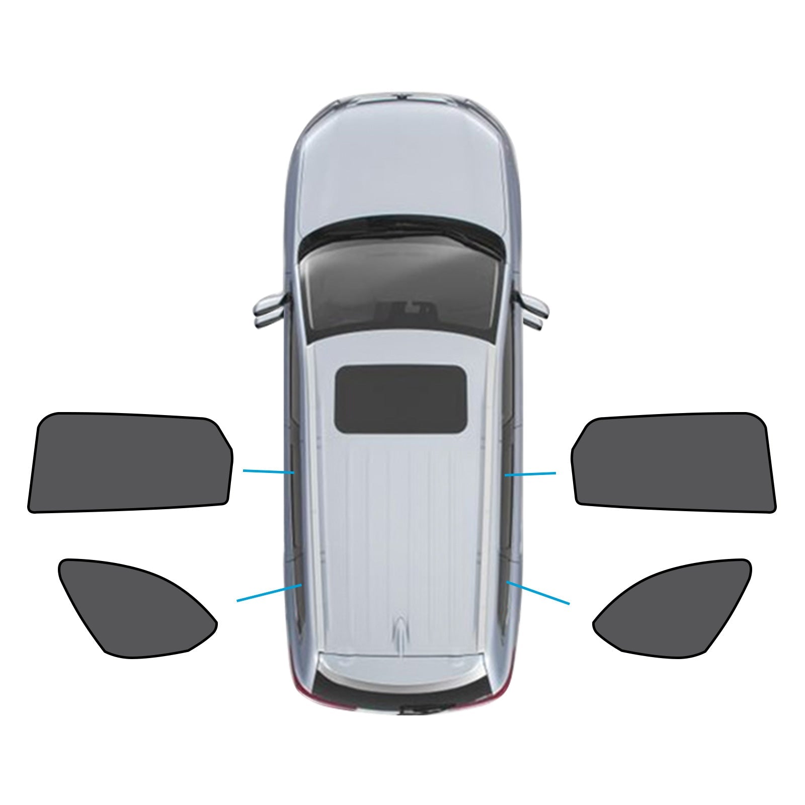 Triangular & Rear Car Window Sun Shades Suitable For Mazda CX-9 2016-2025 UV Protection-0