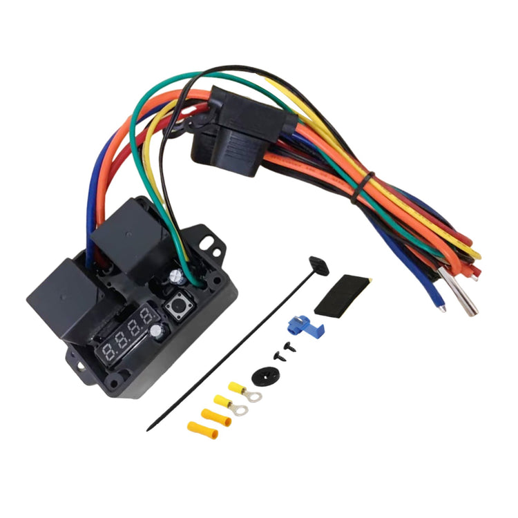 Dual Electric Radiator Fan Adjustable Thermostat Temperature Controller-0