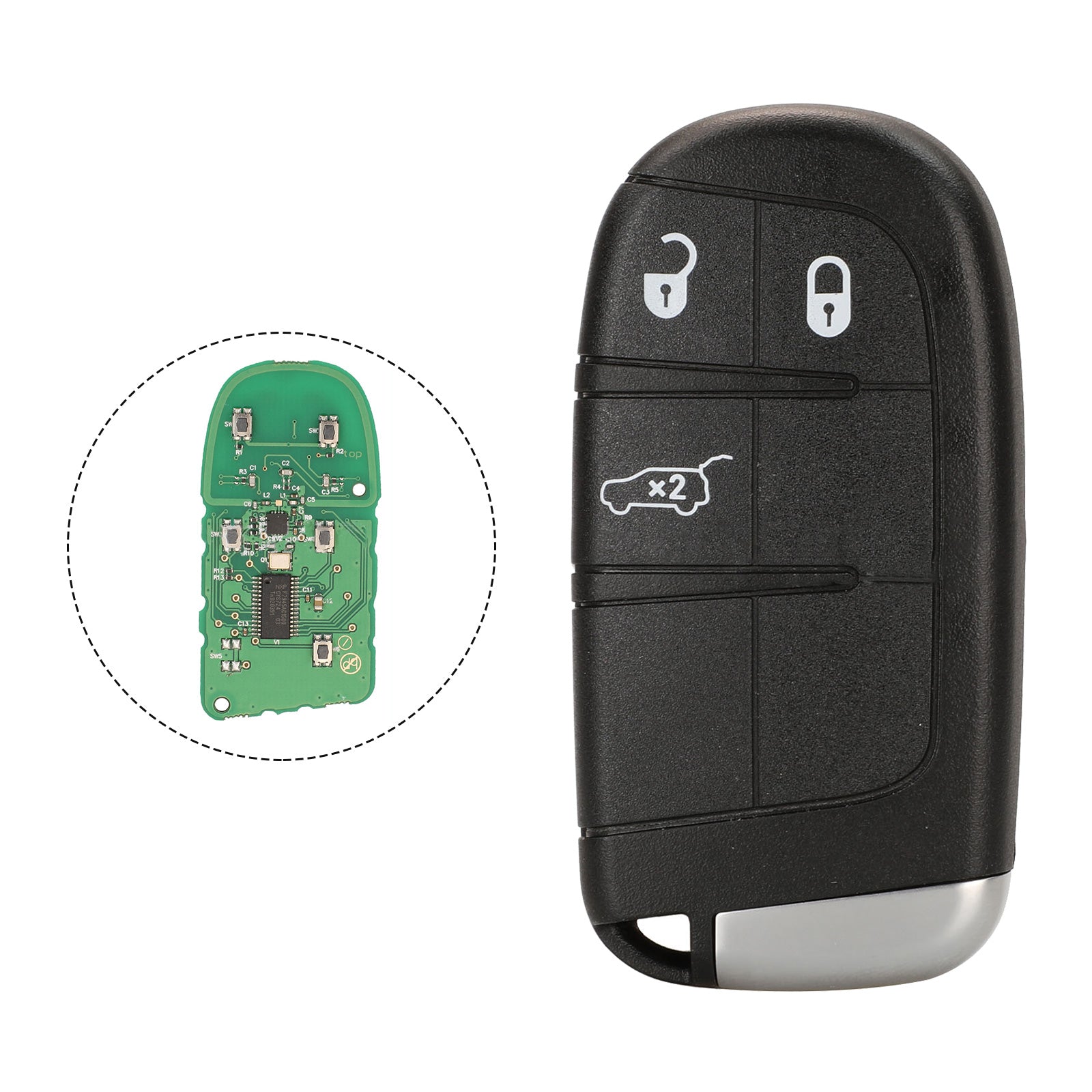 3-Button Smart Car Remote Key Replacement Suitable For Jeep Grand Cherokee 2014-2019-0