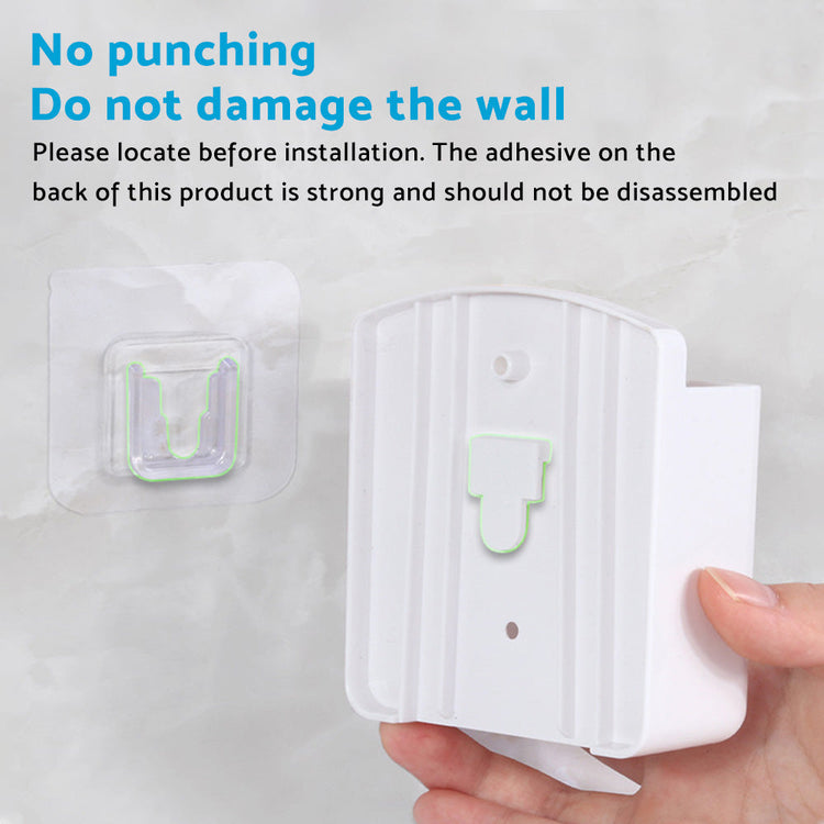 Air Conditioner Remote Control Holder Wall-Mounted Cover Storage Universal White-1