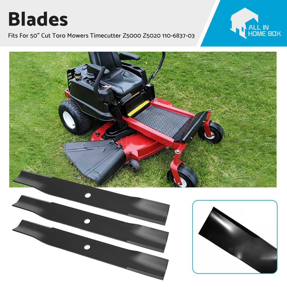 3x Blades For 50 inch Cut Toro Mowers Timecutter Z5000 Z5020 110 - 6837 - 03 - Frazy's Auto Parts