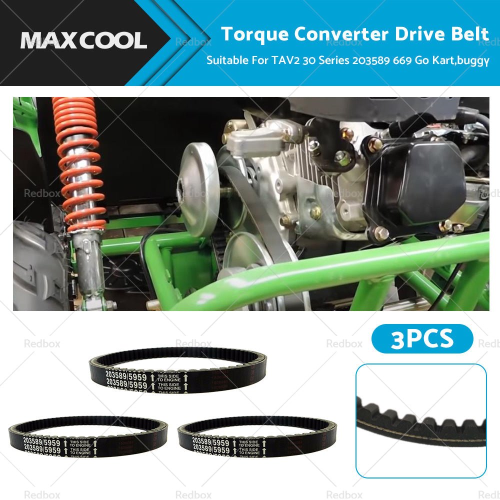 3x Drive Belt Suitable For 30 Series Comet TAV2 203589 manco 5959 Coleman KT196 - Frazy's Auto Parts