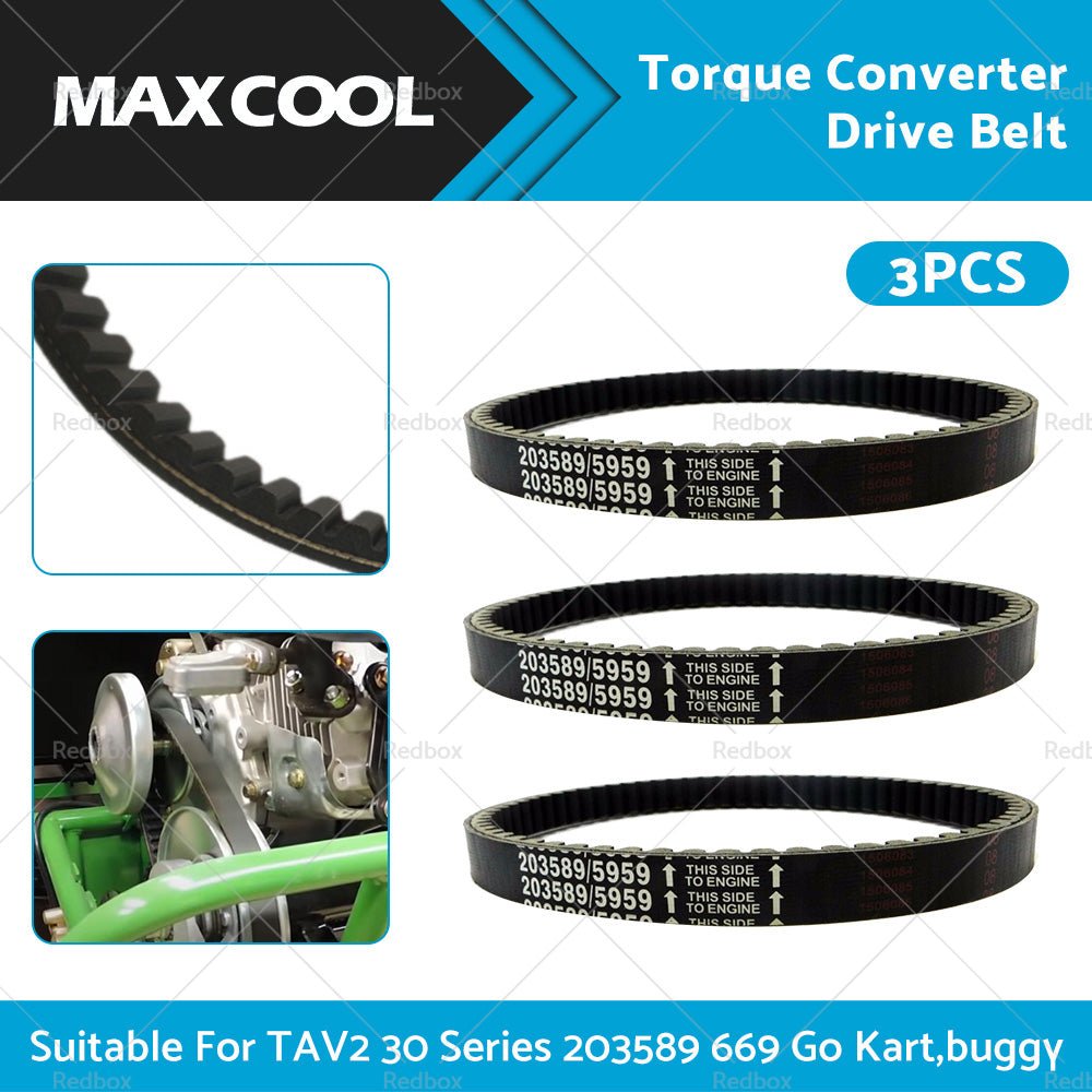 3x Drive Belt Suitable For 30 Series Comet TAV2 203589 manco 5959 Coleman KT196 - Frazy's Auto Parts