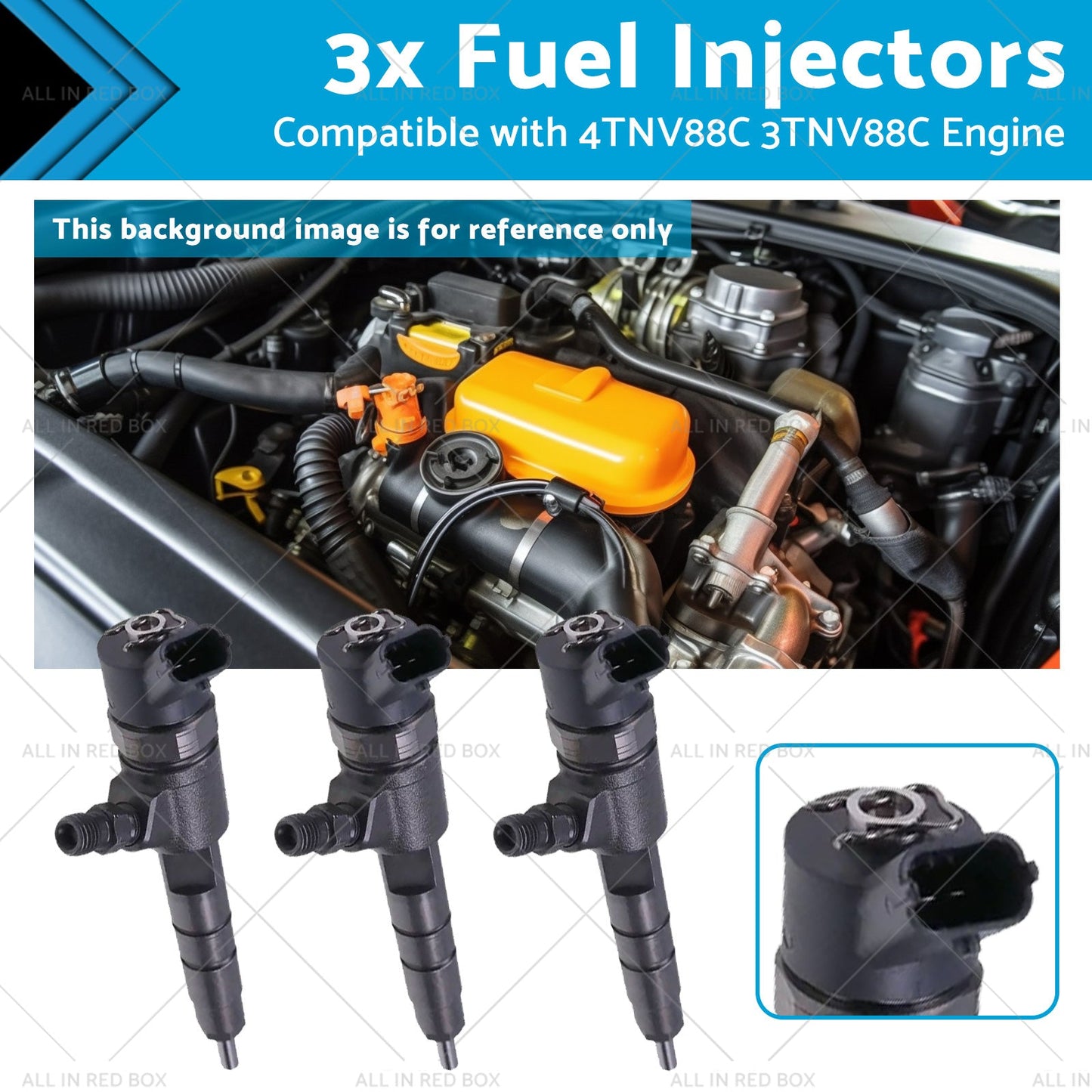 3x Fuel Injectors Suitable for 4TNV88C 3TNV88C Engine 129A00 - 53100 0445110463 - Frazy's Auto Parts