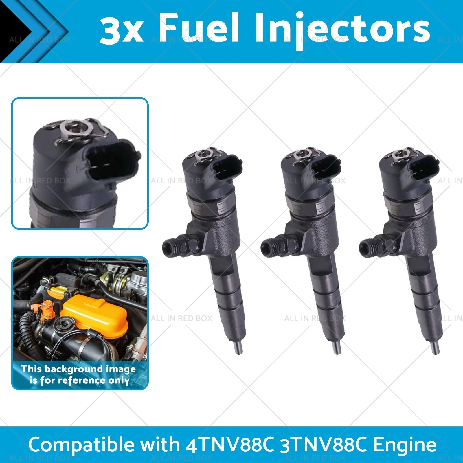 3x Fuel Injectors Suitable for 4TNV88C 3TNV88C Engine 129A00 - 53100 0445110463 - Frazy's Auto Parts