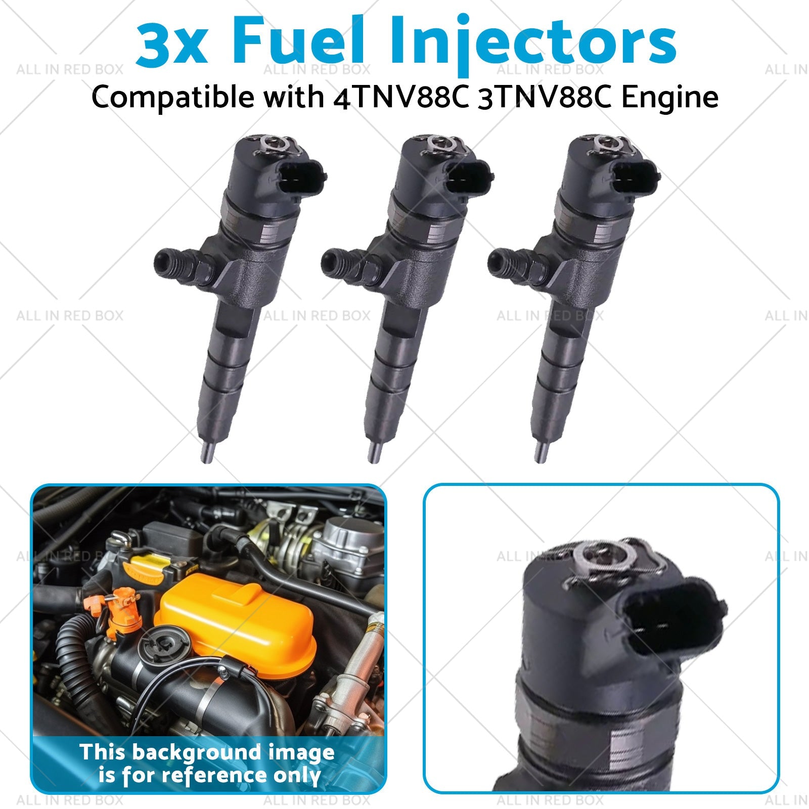 3x Fuel Injectors Suitable for 4TNV88C 3TNV88C Engine 129A00 - 53100 0445110463 - Frazy's Auto Parts
