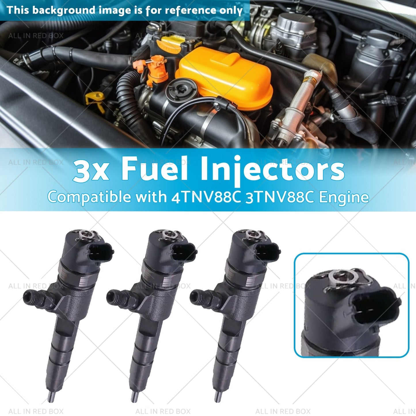 3x Fuel Injectors Suitable for 4TNV88C 3TNV88C Engine 129A00 - 53100 0445110463 - Frazy's Auto Parts