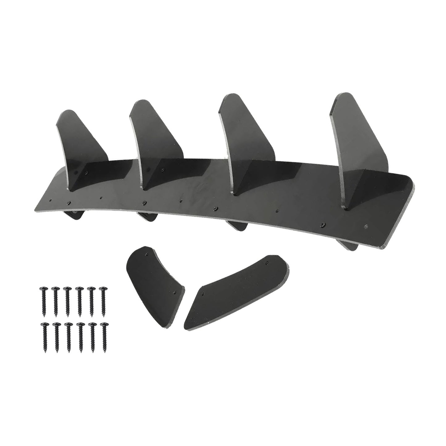 4 Fins Rear Bumper Diffuser Lip Spoiler Suitable For Volkswagen VW Golf MK7 GTI - Frazy's Auto Parts