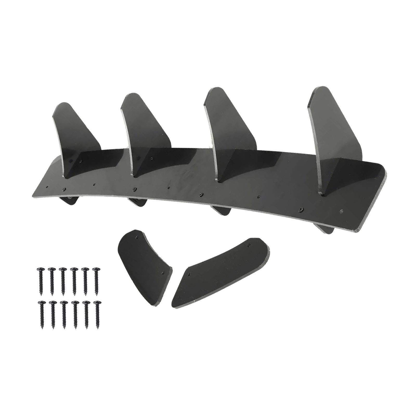 4 Fins Rear Bumper Diffuser Lip Spoiler Suitable For Volkswagen VW Golf MK7 GTI - Frazy's Auto Parts
