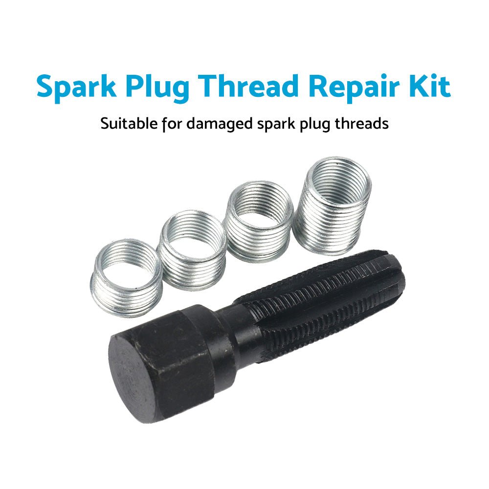 4 Inserts Helicoil Thread Reamer Tap Repair and 14MM Spark Plug Repair Kit - Frazy's Auto Parts