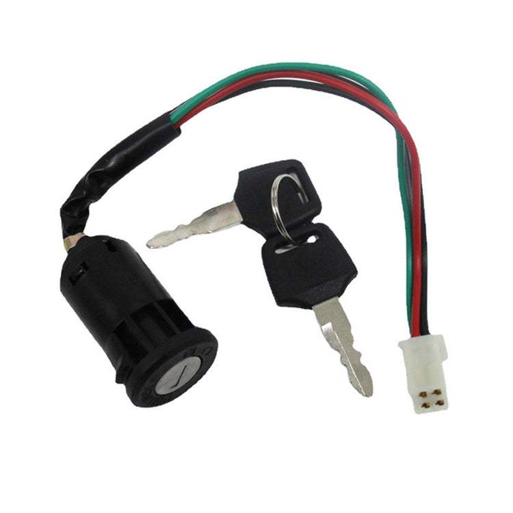4 - Wire Ignition Key Barrel Switch Suitable For 50cc - 150cc PIT Quad, Dirt Bike & ATV - Frazy's Auto Parts