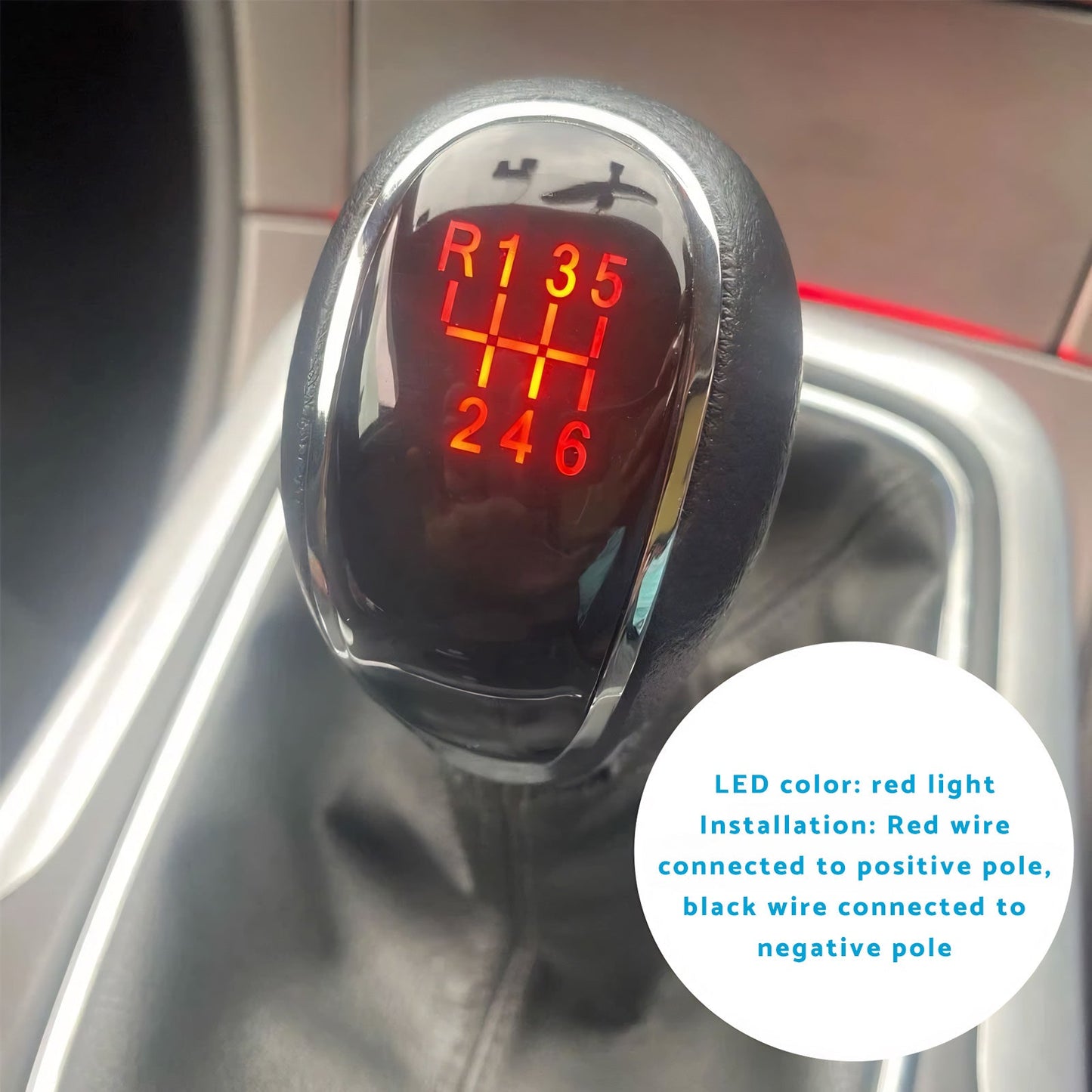 Manual Gear Shift Knob 6-Speed Suitable For Holden Captiva 5 Series 2011-2015-5