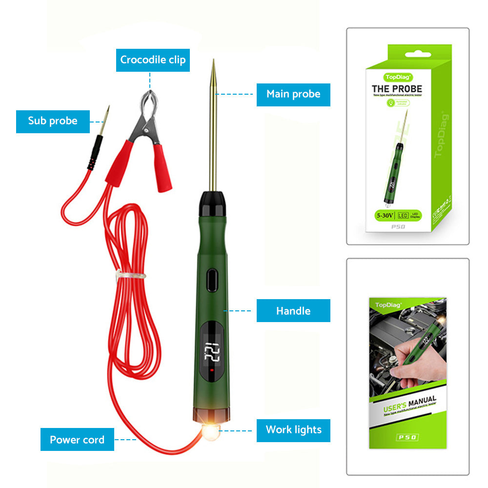 Auto Car Circuit Tester Pen Probe Light Tool 6V 12V 24V Circuit Voltage Measure-0
