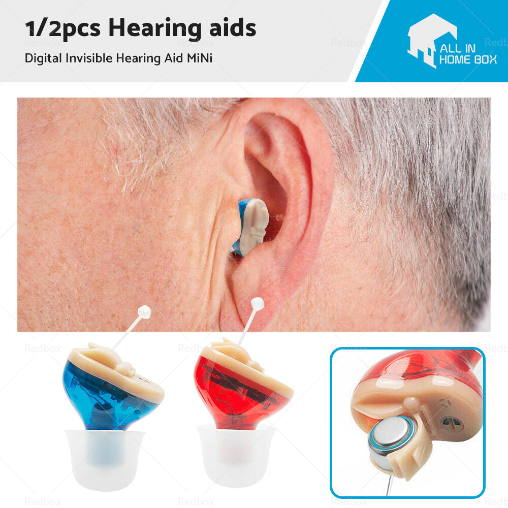 Digital Invisible Hearing Aid MiNi CIC Small Sound Voice Amplifier Enhancer L R-0