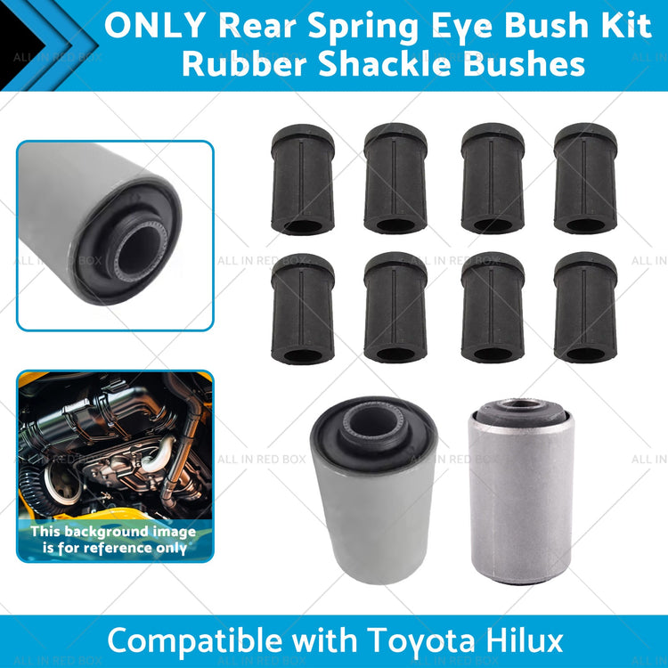 Rear Spring Eye Bush Kit Rubber Shackle Bushes Suitable for 91-04 Toyota Hilux-1