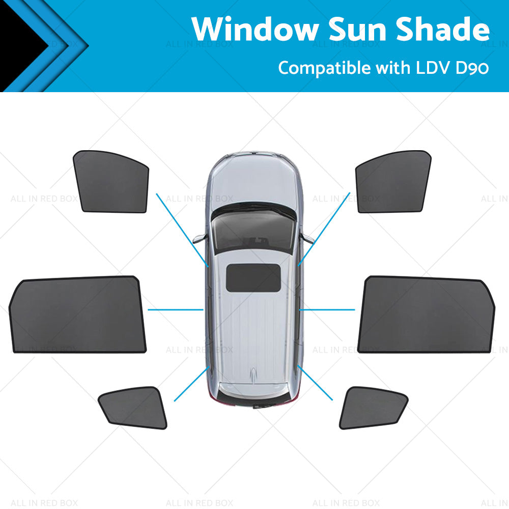 Rear Car Window Magnetic Sun Shade Mesh Suitable For LDV D90 2017-2023-0