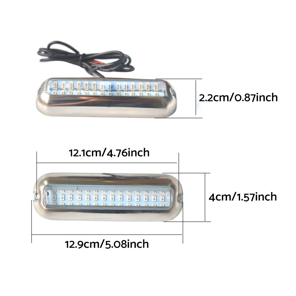 42LED Boat Light Underwater Marine Transom Lights 316 Stainless Steel Pontoon - Frazy's Auto Parts