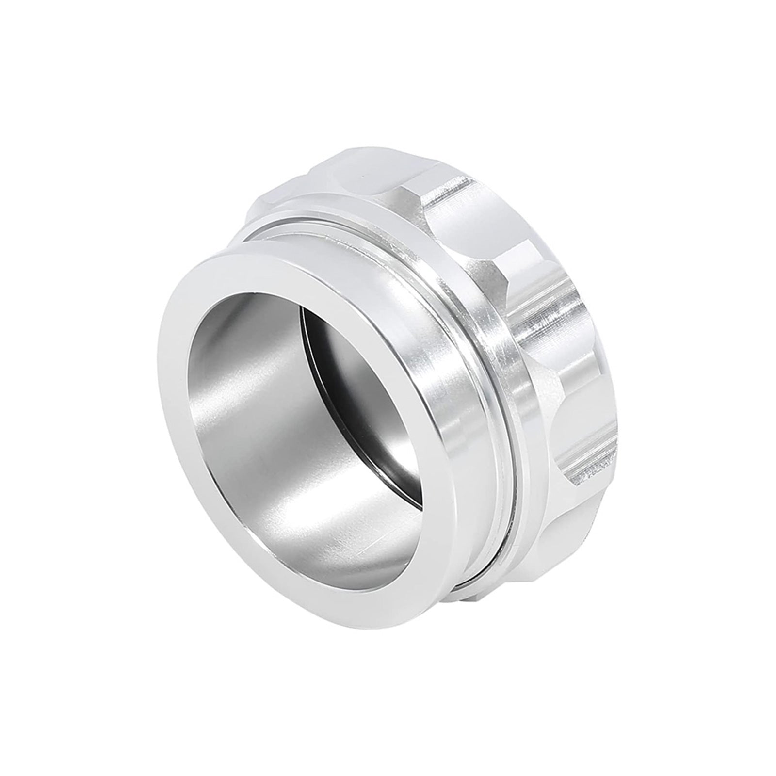 2in Aluminium Alloy Weld-On Filler Neck And Cap Suitable For Oil Fuel Water Tank Silver-0