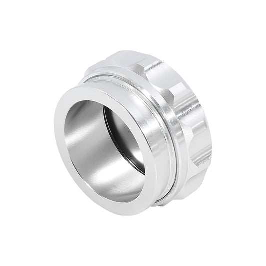 2in Aluminium Alloy Weld-On Filler Neck And Cap Suitable For Oil Fuel Water Tank Silver-0