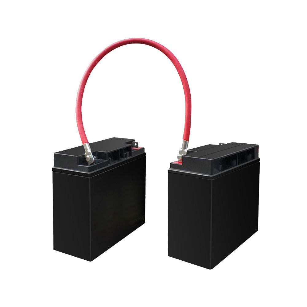 50cm 12V Battery Joiner Connector Lead Suitable For DC Wiring – 100A Cable With Red & Black Lugs-3