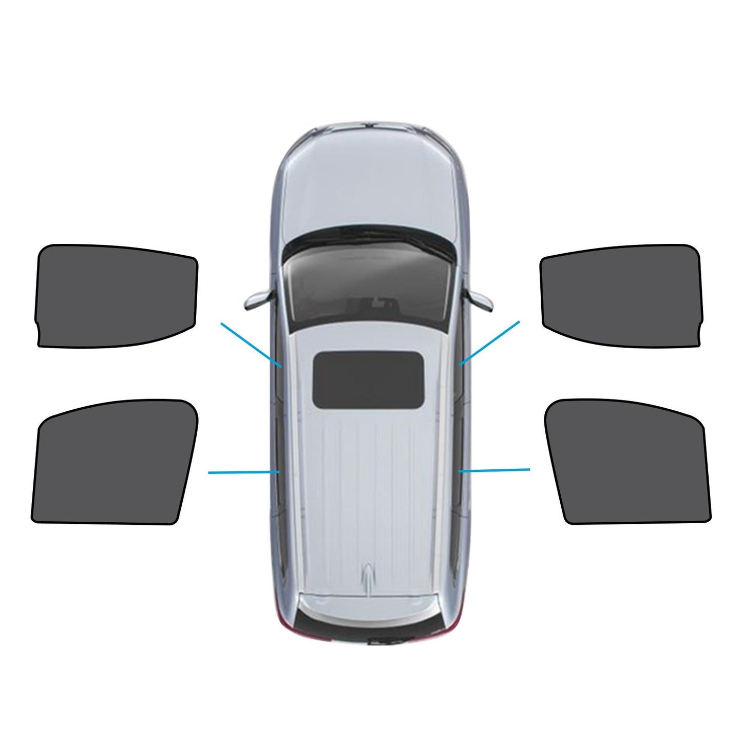 Front & Rear Magnetic Sun Shade Mesh Blind Suitable For LDV T60 Ute 2017-2024 UVB Protection-0
