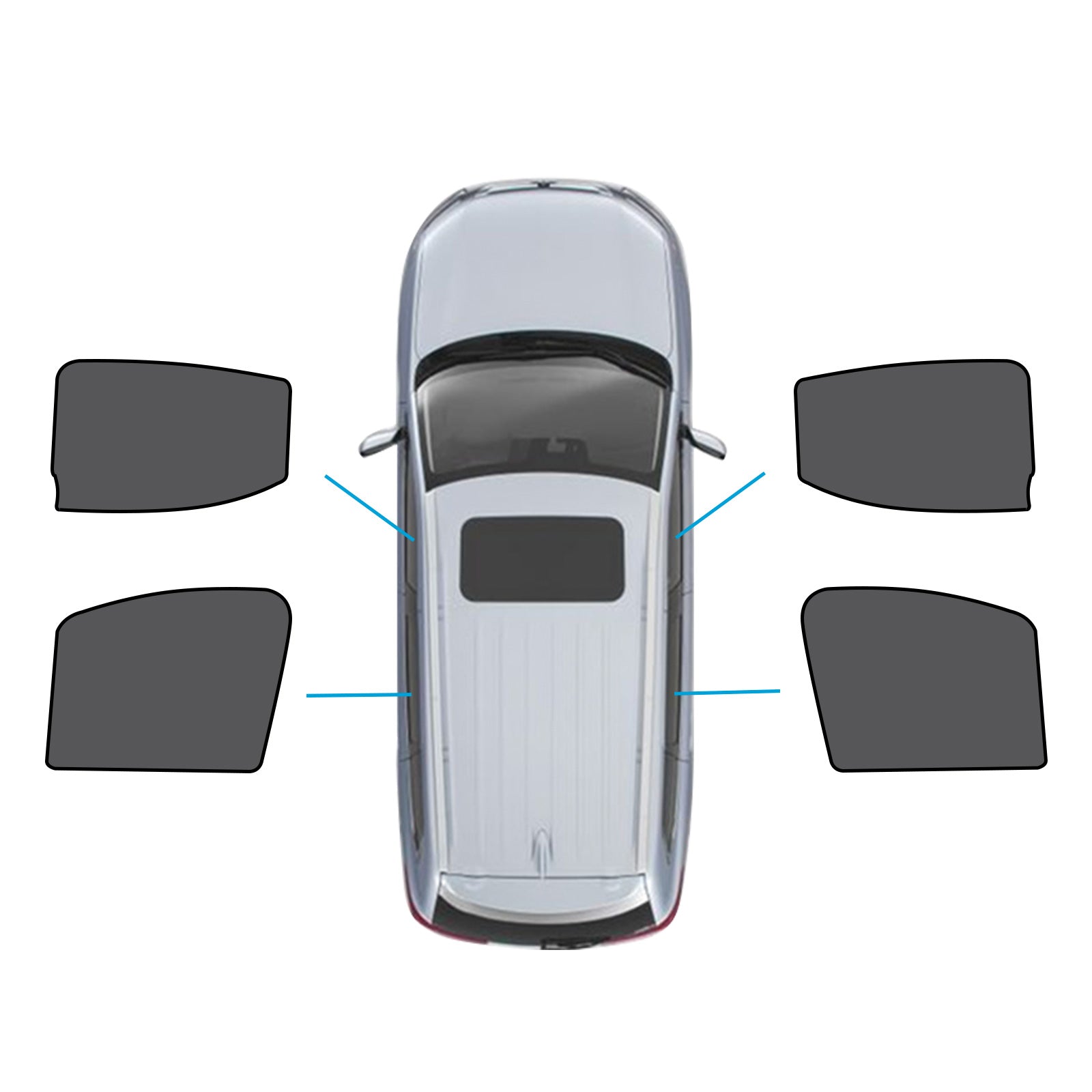 Front & Rear Magnetic Sun Shade Mesh Blind Suitable For LDV T60 Ute 2017-2024 UVB Protection-0
