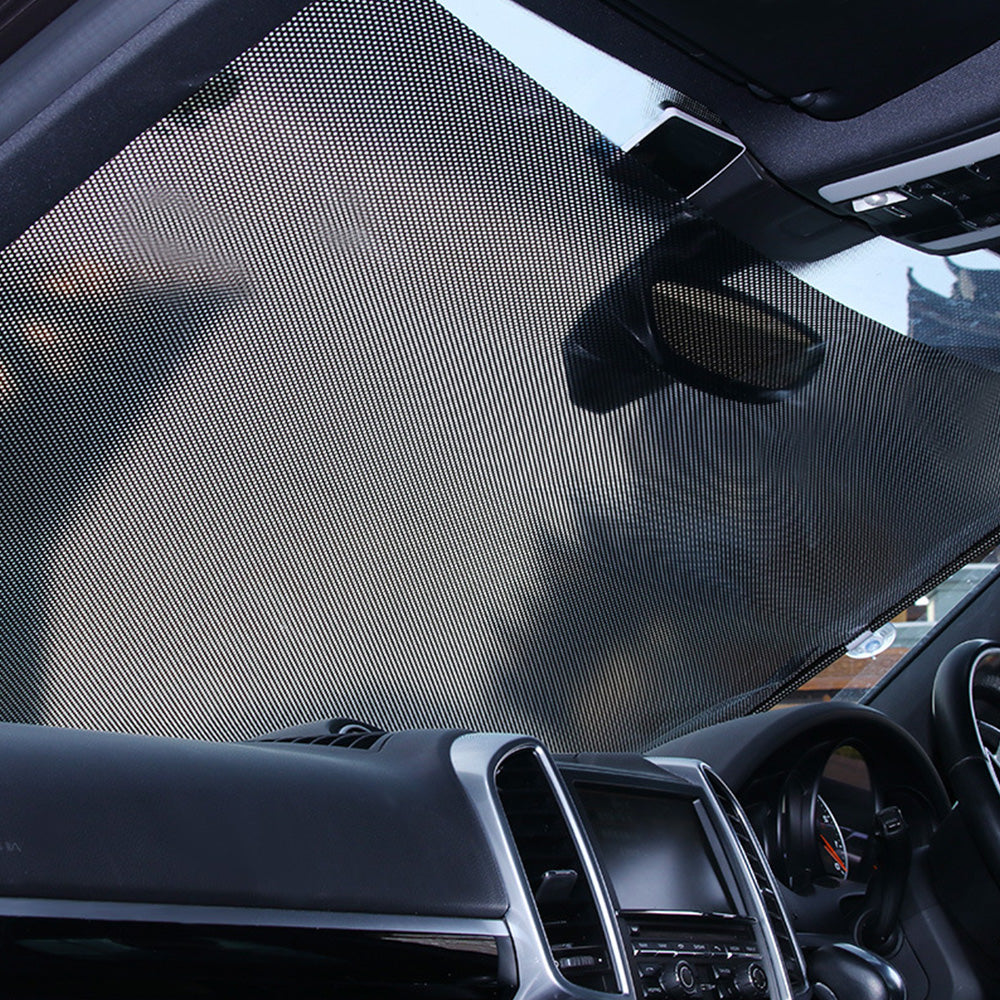 Retractable Front & Rear Windshield Sun Shade Window Visor Folding UV Block Suitable For Car-4