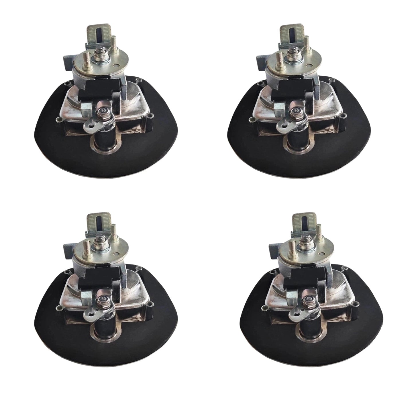 4x Chrome Power Operated Recessed Folding Whale Tail T-Lock Handle Suitable For Toolbox-2