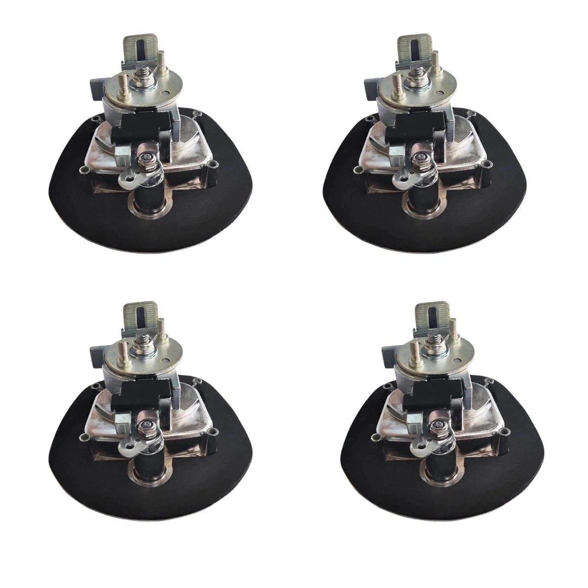 4x Chrome Power Operated Recessed Folding Whale Tail T-Lock Handle Suitable For Toolbox-2